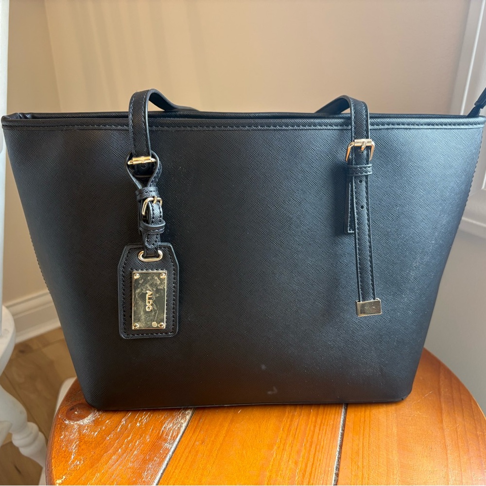 Black Aldo purse with Gold Accents